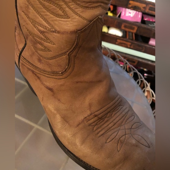 Nocona boot USA mens sz 10 D tan western cowboy riding boots - Picture 12 of 15